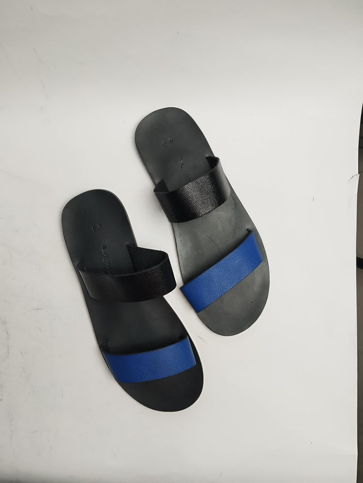 Blue-black Slippers