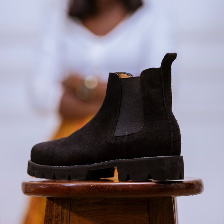 Suede Gum Sole Chelsea Boot