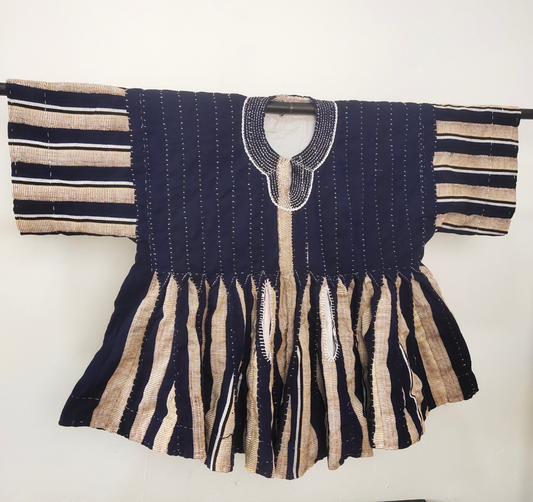 blue and ash fugu smock