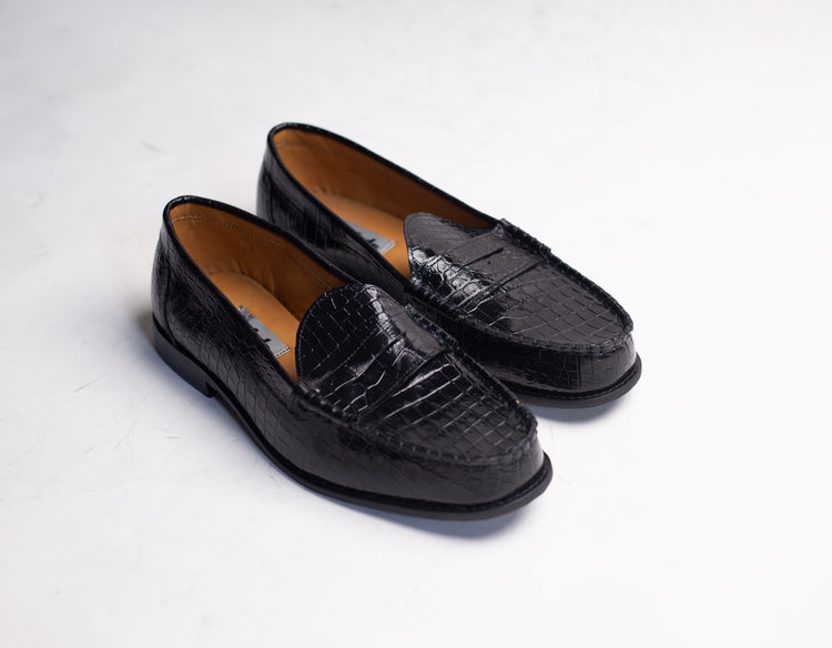 Textured Penny Loafers